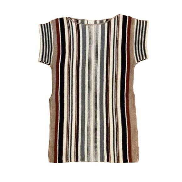 Vintage Striped Knit Shirt with Side Split Hem - Picture 5 of 14